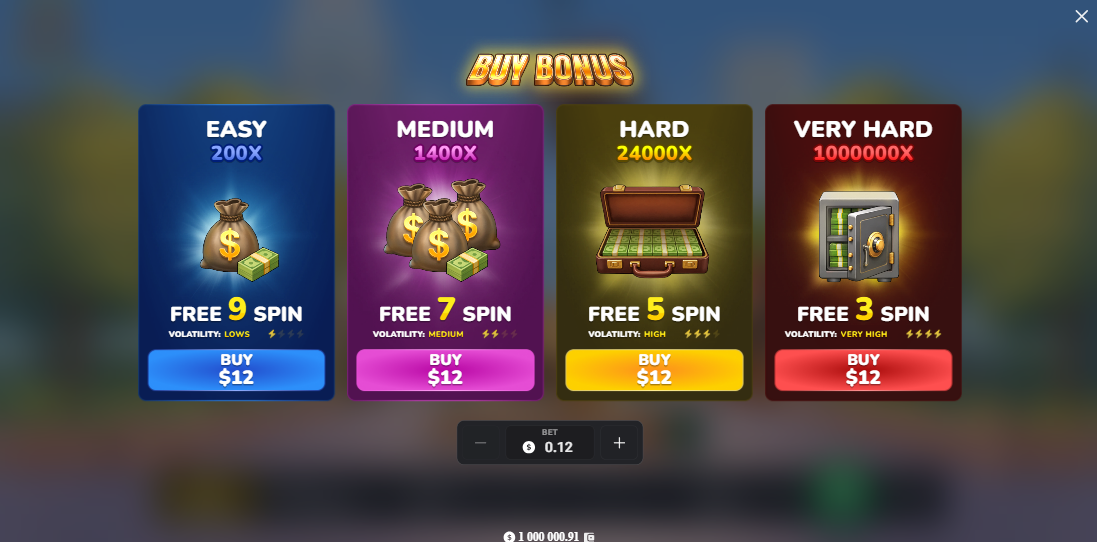 شاشة شراء المكافأة في MegaBlock Empire بأربعة خيارات للدورات المجانية